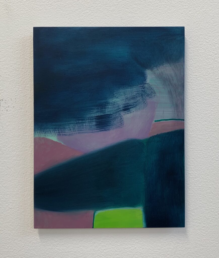 Lizzie Munn, 'Anchored (The tempest)' (2022), gouache, charcoal and oil on aluminium, 20 x 15cm